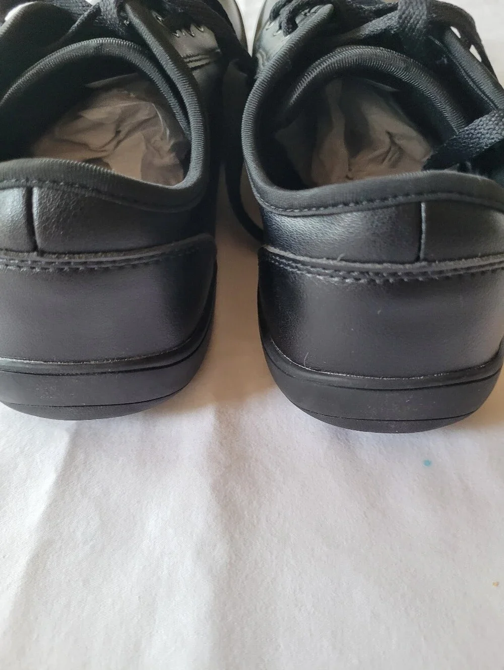 Women's/Unisex Black Slip-On Lace-Up Comfort Sneakers 42